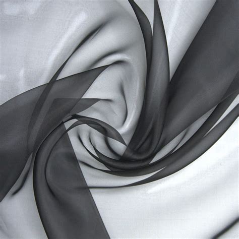 Ascot Black Silk Organza 